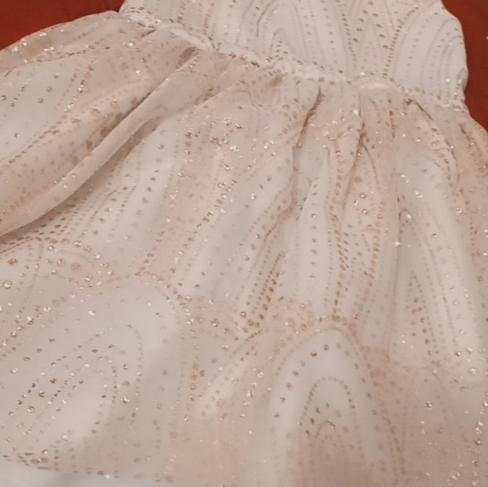 Gold and cream/white special occasion dress Children's Place size 6 - Picture 3 of 5